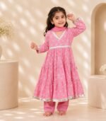 Blush Petal Anarkali Set