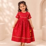 Crimson Bloom Anarkali
