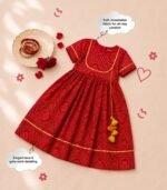 Crimson Bloom Anarkali - Image 3