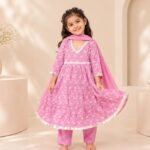 Rose Mist Anarkali Set