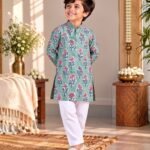 Gulbahar Mint Floral Kurta Pyjama Set