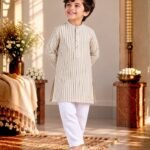 Ivory Lines Kurta Pyjama Set