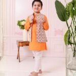 Kesariya Gul Jacket Kurta Set