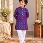 Neelam Ikat Kurta Pyjama Set